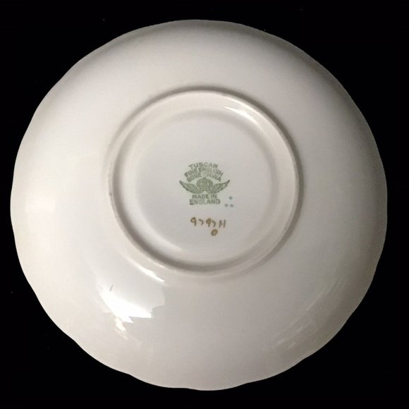 Vintage Tuscan Tea Cup and Saucer Fine English Bone China Pink Gold Turquoise - Picture 5 of 8